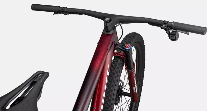 Specialized S-Works Epic Full Suspension Mountain Bike 2025 in World Cup Red/Silver Granite/White Silver-3